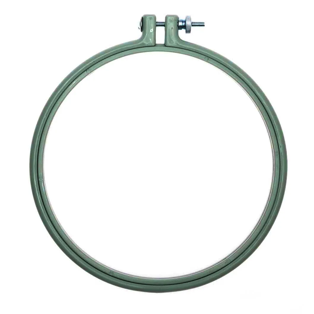 Kirjontakehys 12,5cm - Oliivinvihreä