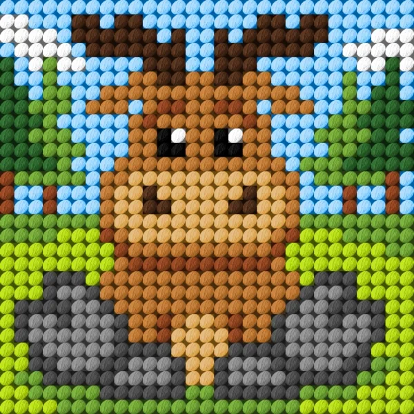 Kirjontatyö lapsille - Hirvi