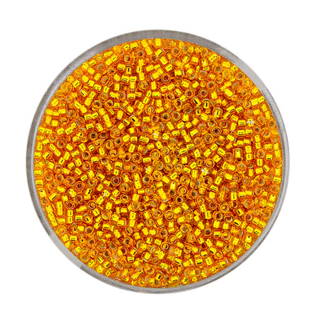 Siemenhelmi 15/0 - Silverlined Orange