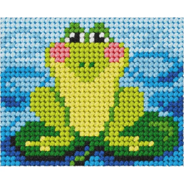 Kirjontatyö lapsille - Sammakko