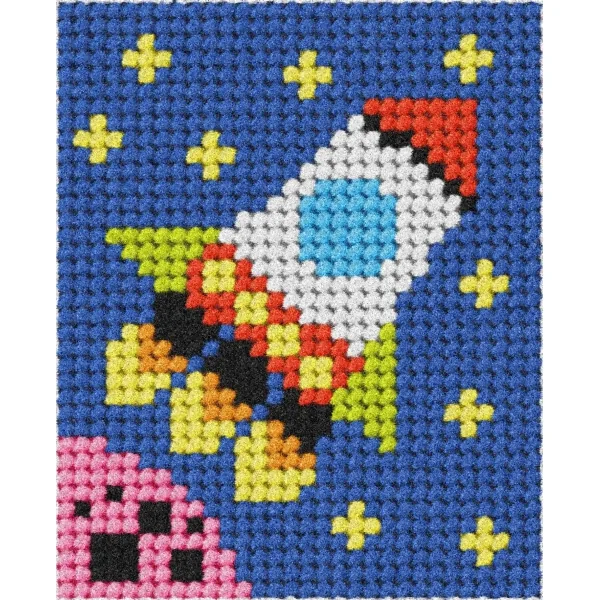 Kirjontatyö lapsille - Raketti