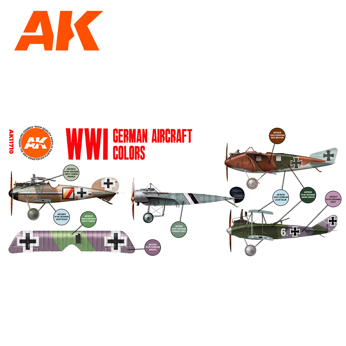Alternative view of AK Interactive WWI German Aircraft Colors