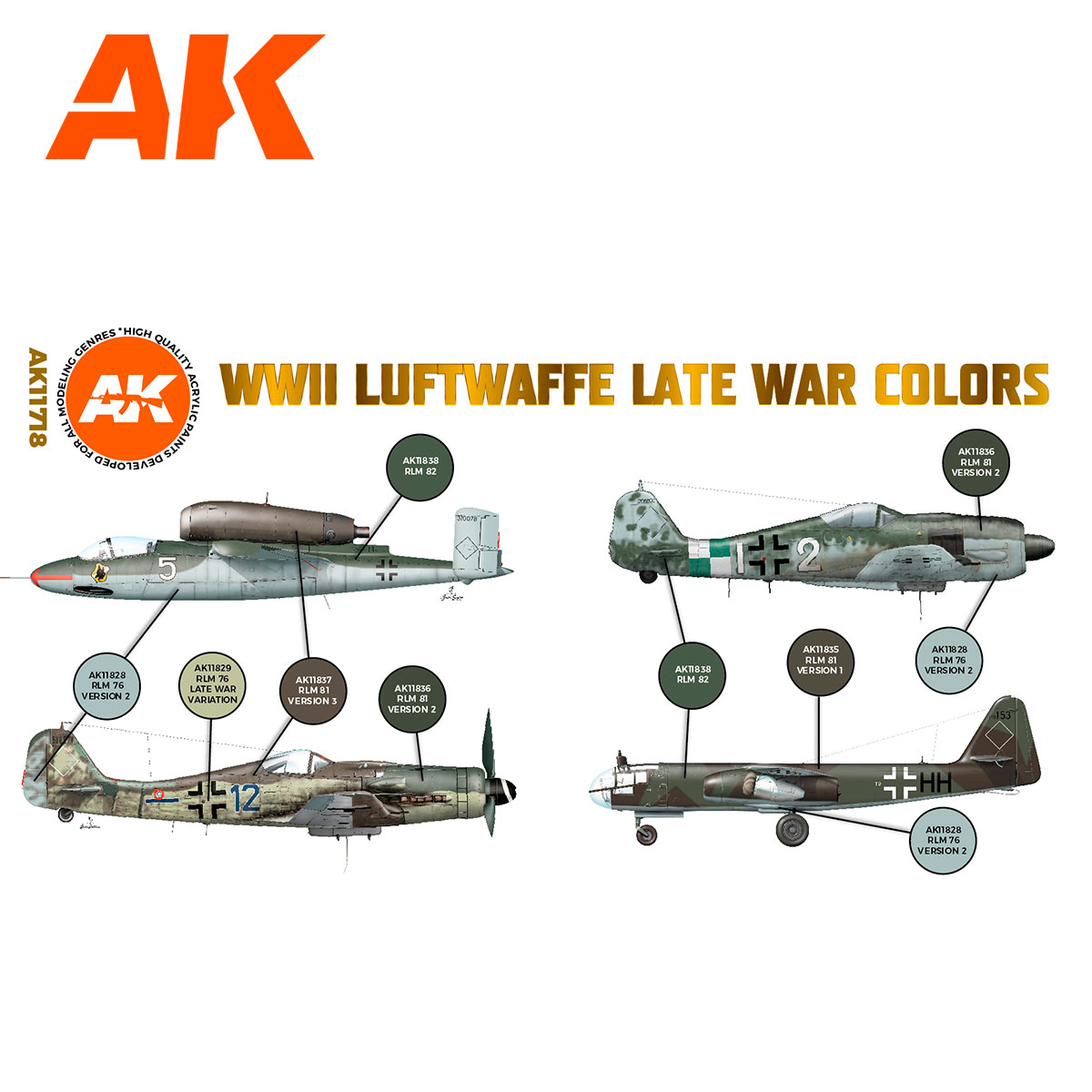 Alternative view of AK Interactive WWII Luftwaffe Late War Colors