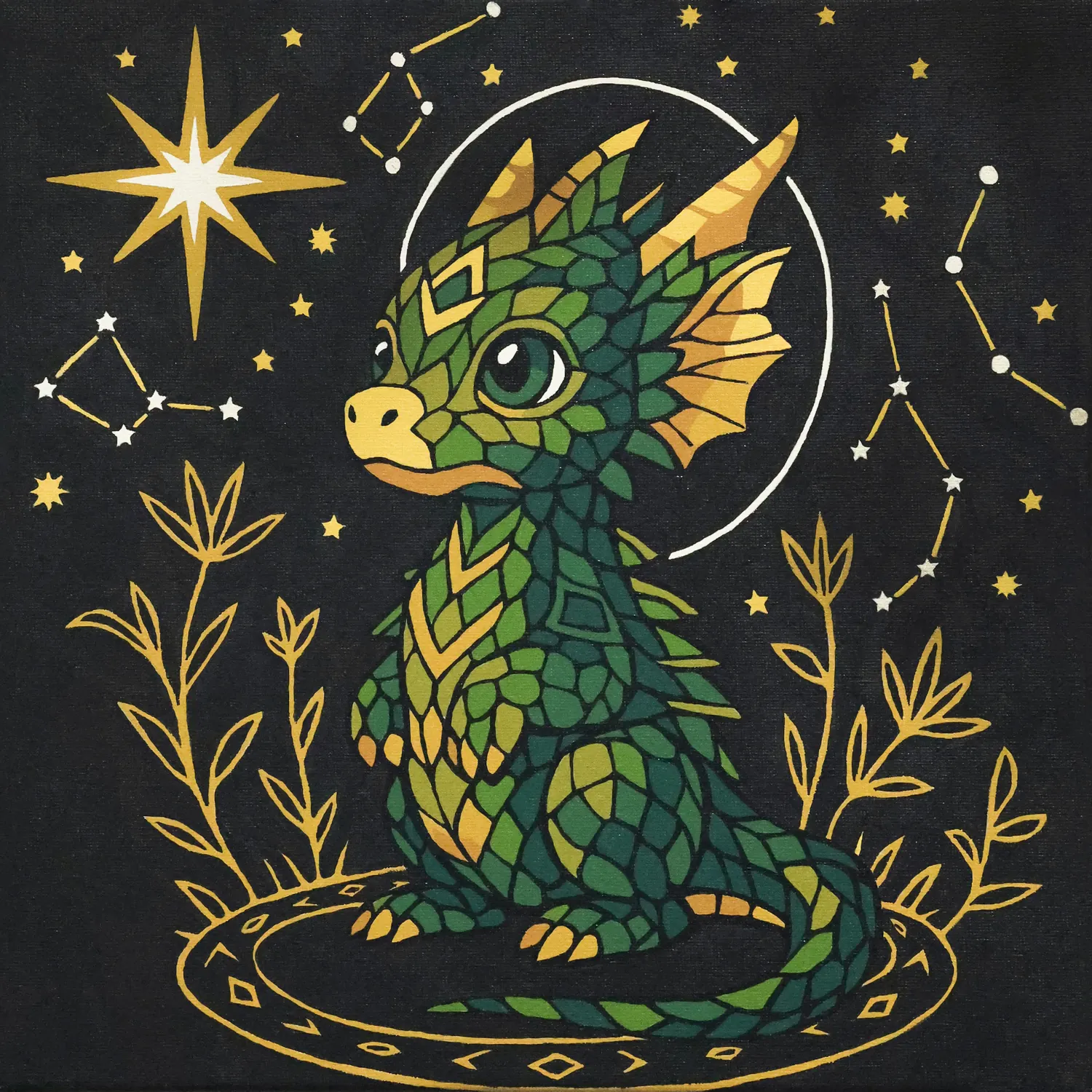Numeromaalaus 30x30cm - The Star Lighter