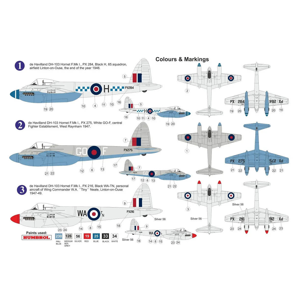 Alternative view of de Havilland DH-103 Hornet F.Mk.I/F.1 1:72