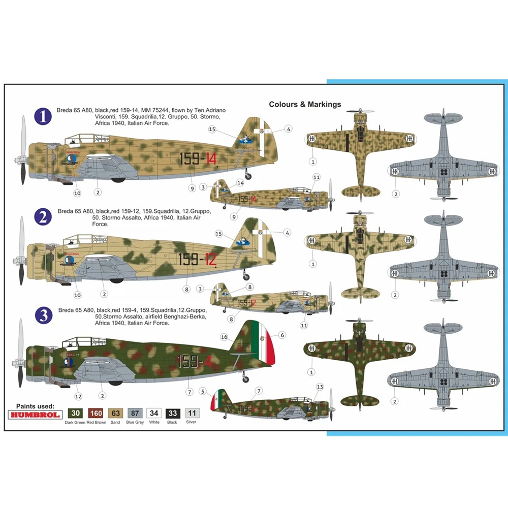 Alternative view of Breda Ba-65A-80 Nibbio 1:72