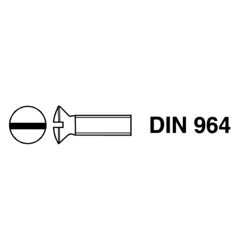 Alternative view of Linssikantainen messinkiruuvi M2,5x16mm DIN 964