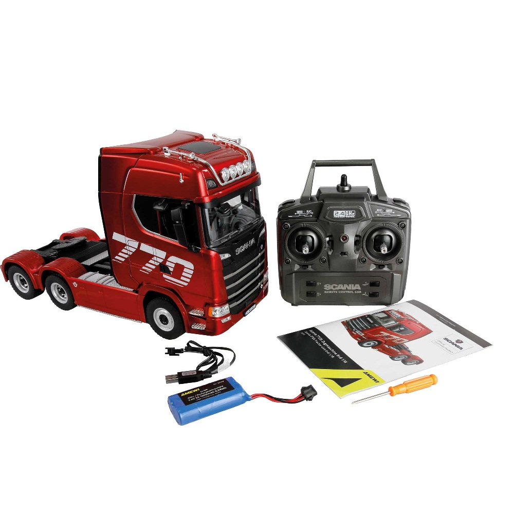 Alternative view of Scania 770S 6x4 RC-vetoauto 1:18 - Punainen