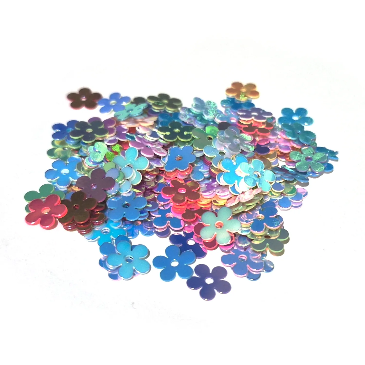 Kuviopaljetti n.8mm - Hologrammihohtoiset kukat