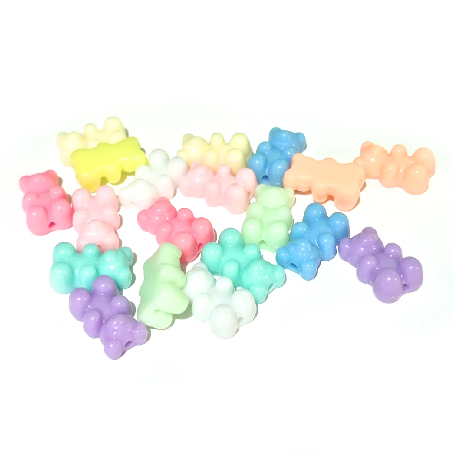 Muovihelmi n.18mm 20kpl - Nallet pastelli