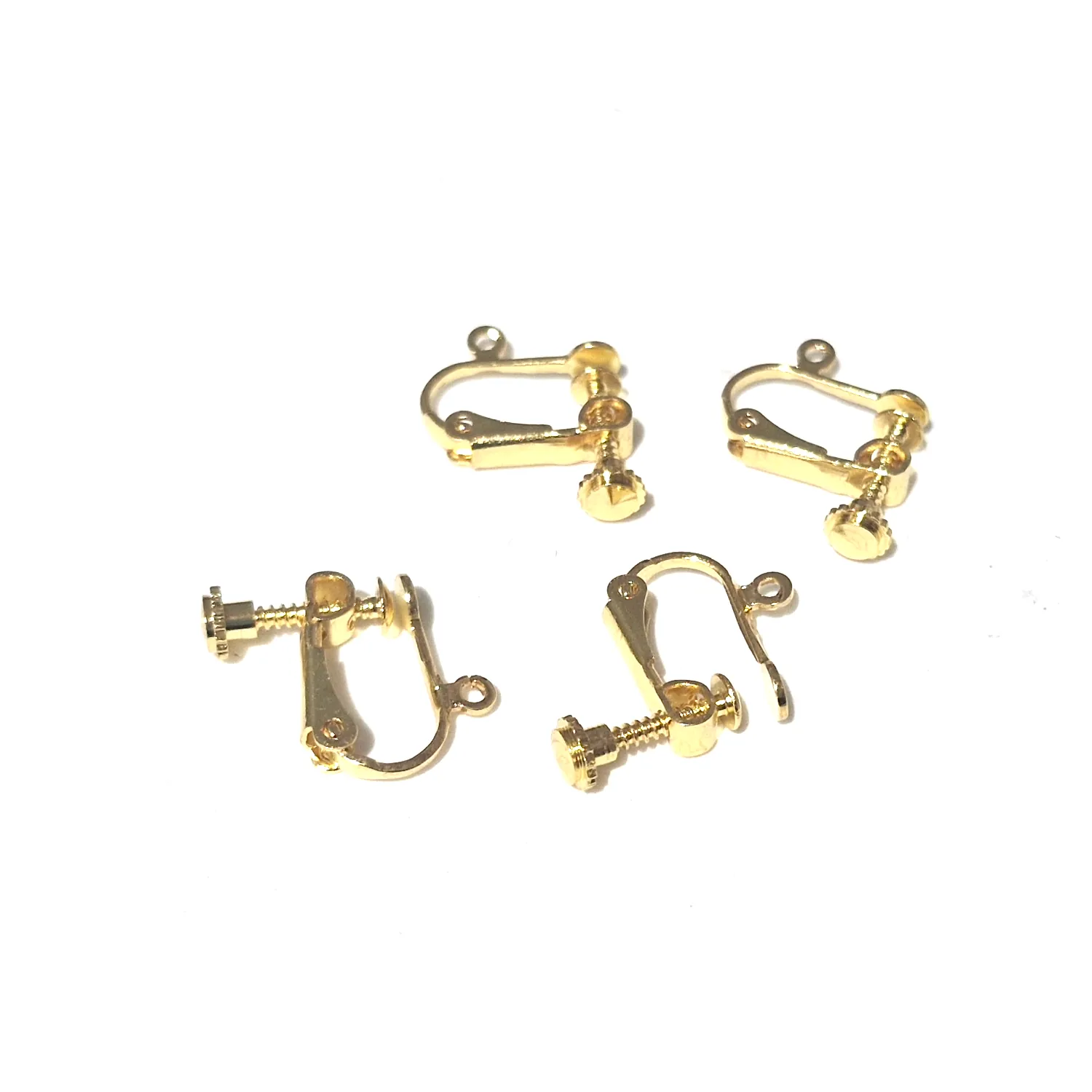 Ruuvattava Korvakoruklipsi 4kpl - Kullansävy