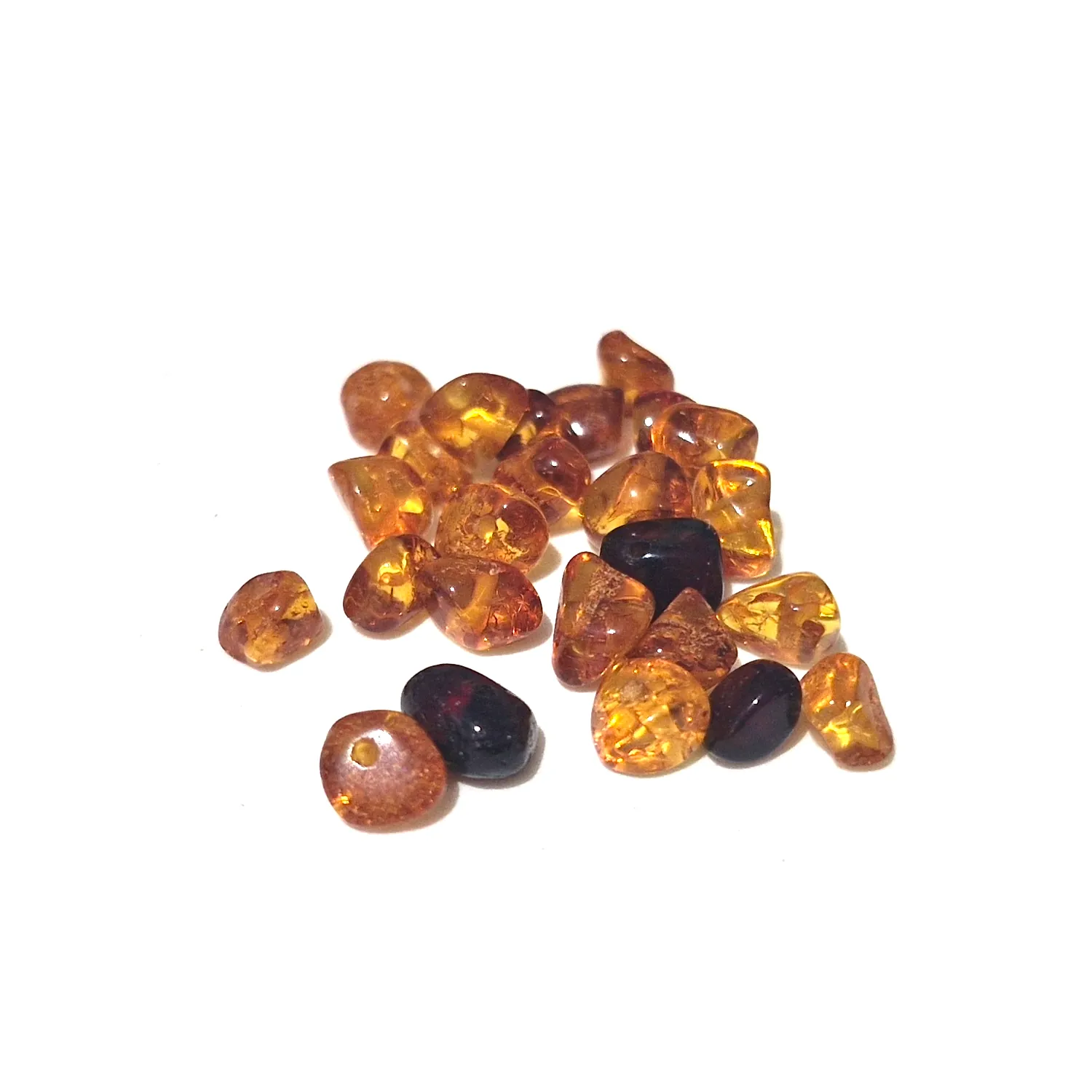 Luonnonhelmi n.4-8mm 25kpl - Amber