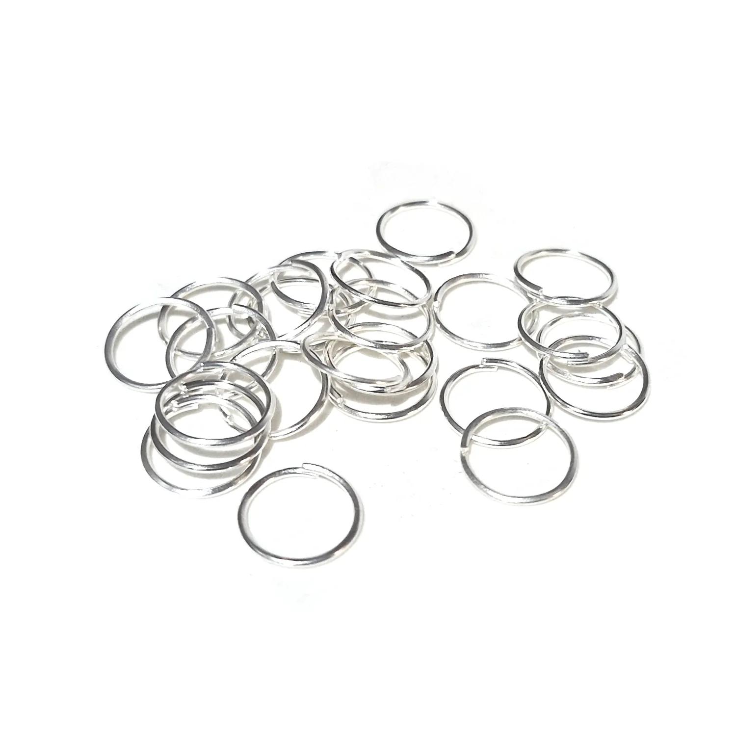 Rengas 10mm 40kpl - Kirkas Hopeansävy