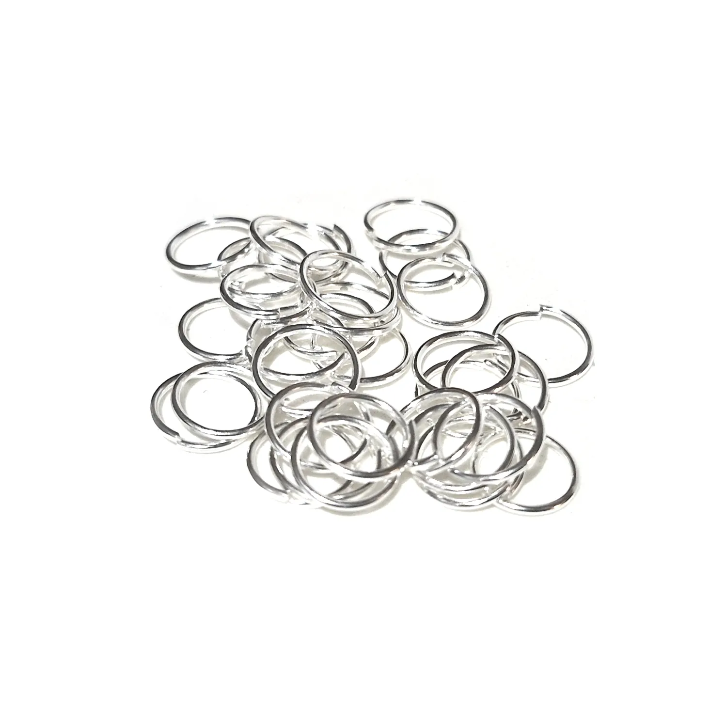 Rengas 8mm 50kpl - Kirkas Hopeansävy