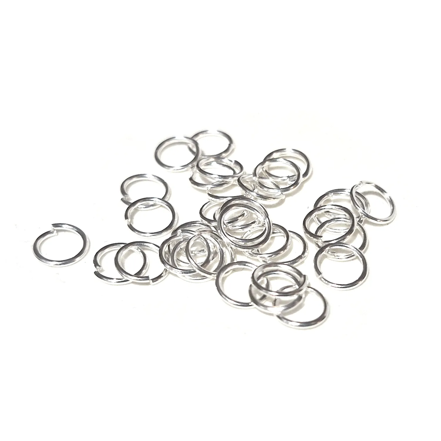 Rengas 6mm 50kpl - Kirkas Hopeansävy