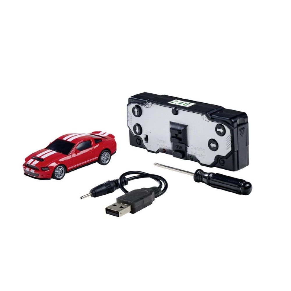 Nano Racer Ford Mustang Shelby GT500 2,4GHz RTR 1:60 - Punainen