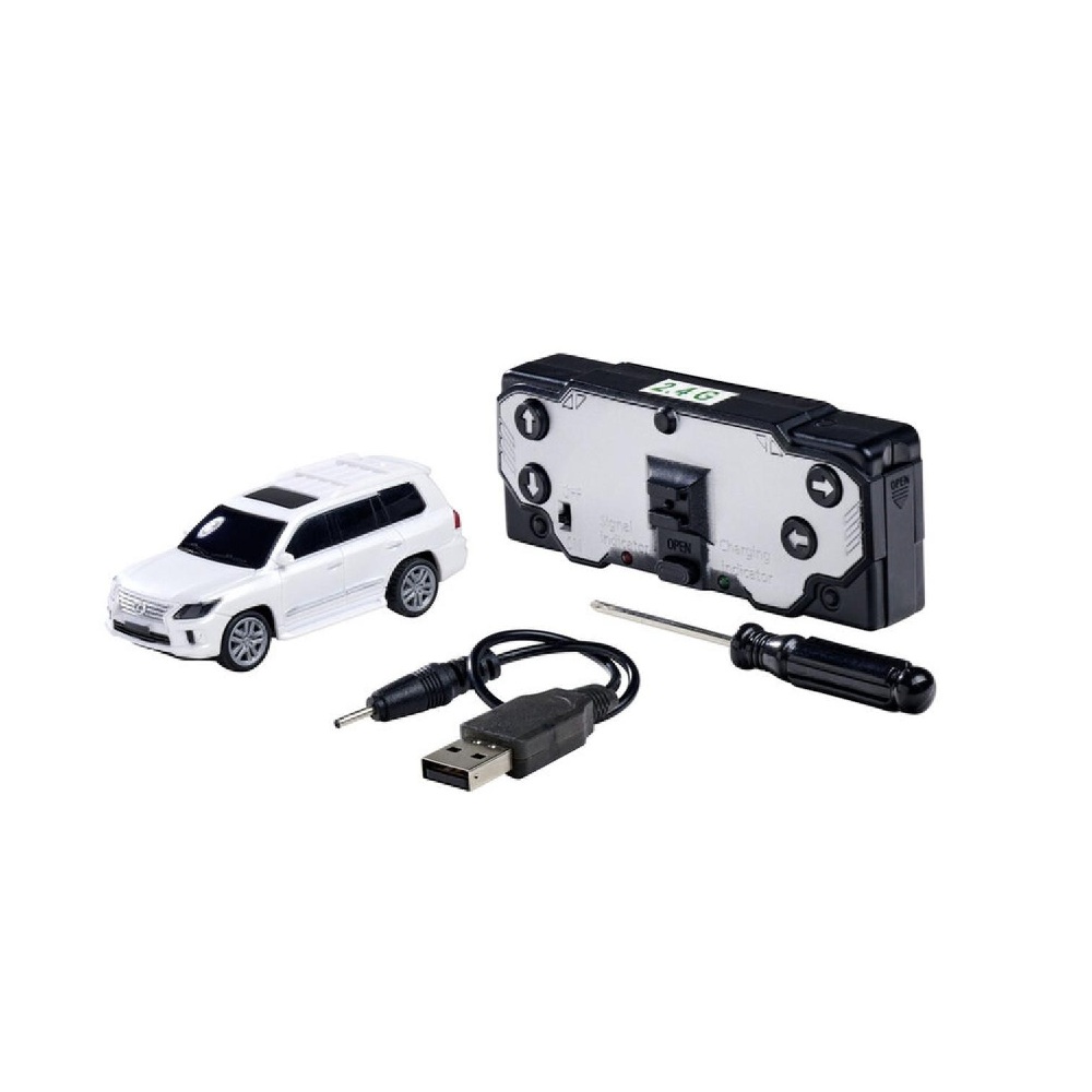 Nano Racer Lexus LX570 2,4GHz RTR 1:60 - Valkoinen