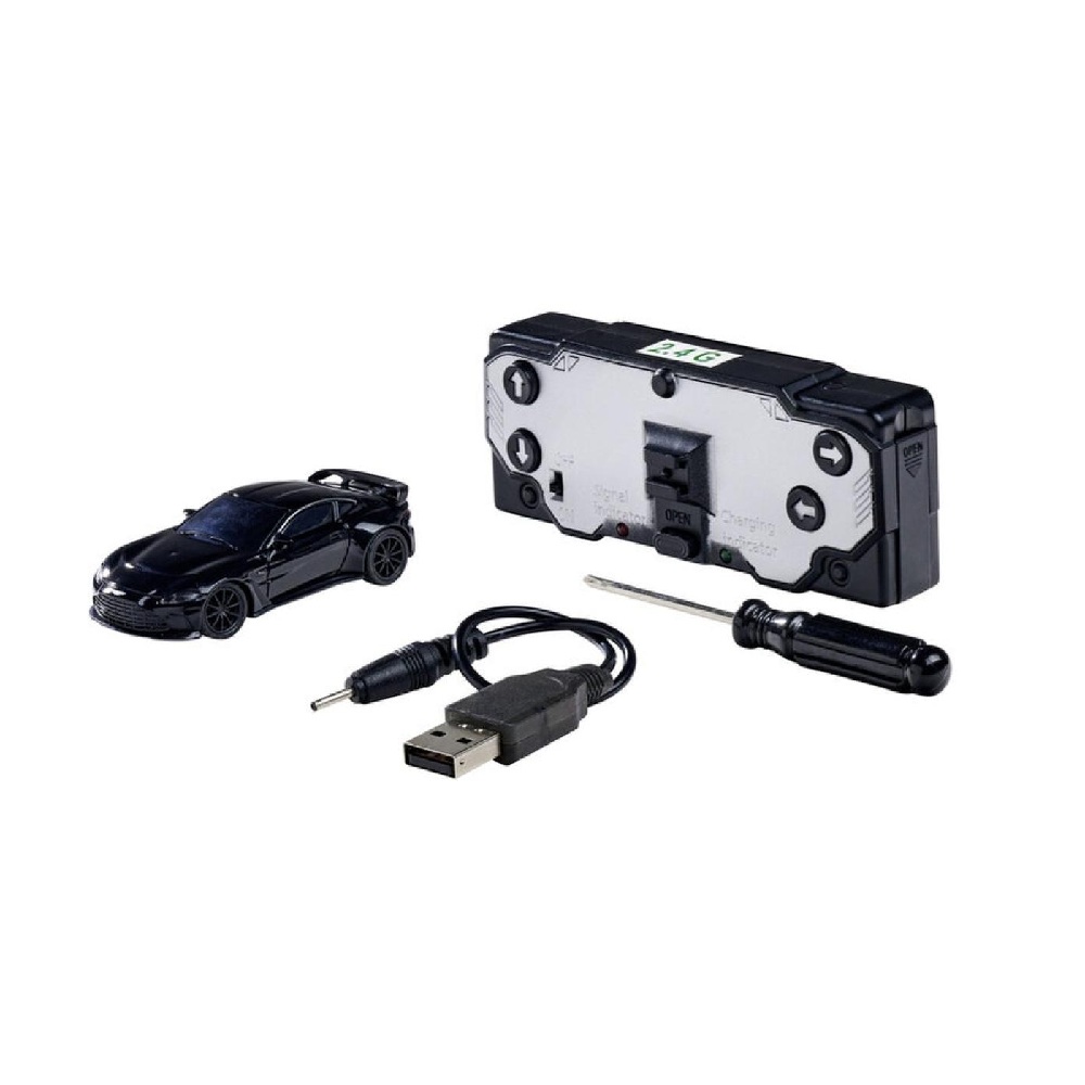 Nano Racer Aston Martin V12 2,4GHz RTR 1:60 - Musta