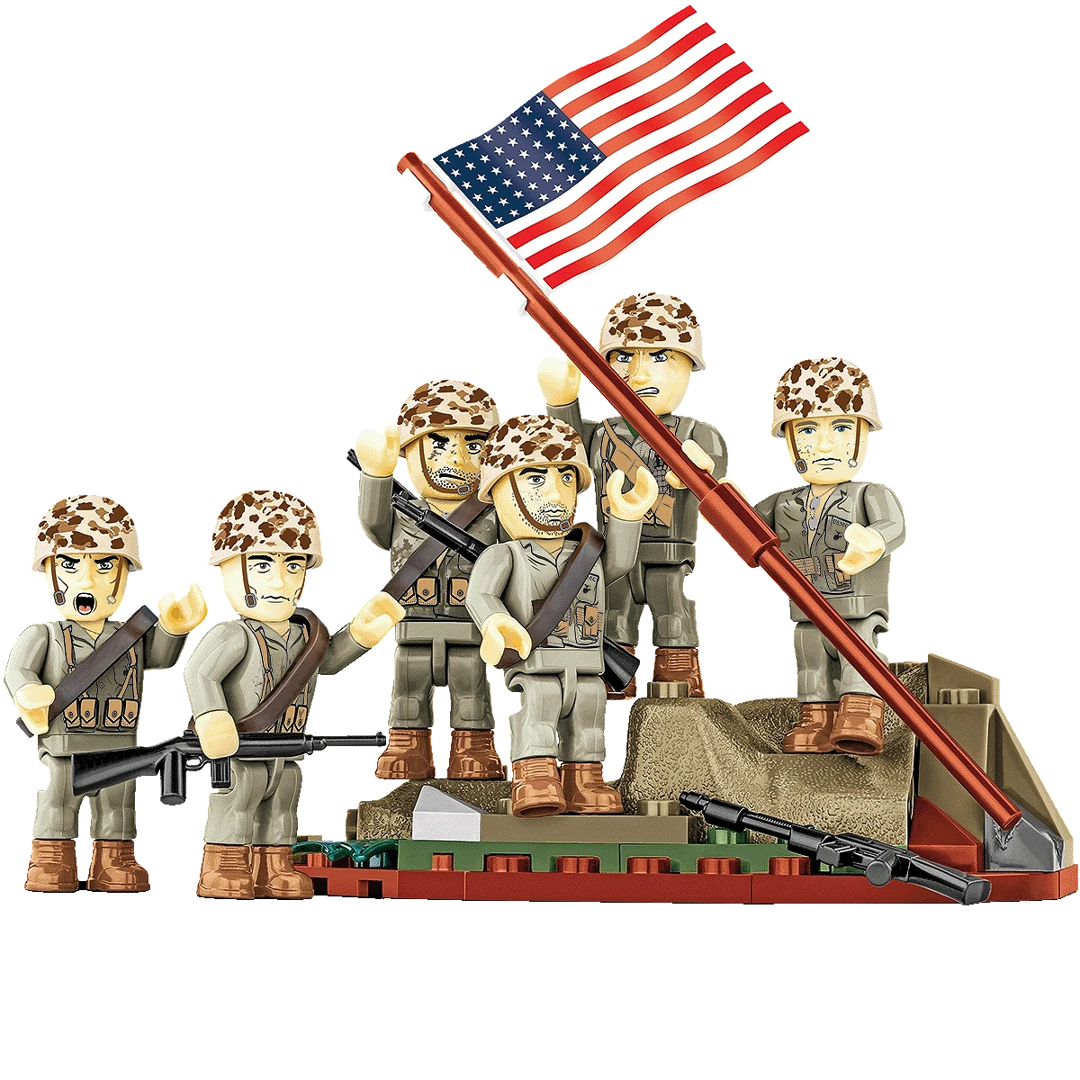 Raising the Flag on Iwo Jima 1945 Minidioraama