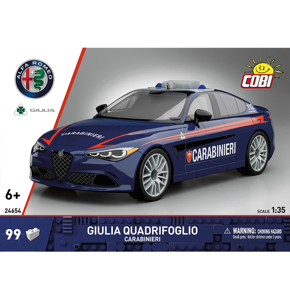 Alternative view of Alfa-Romei Giulia Quadrifoglio Carabinieri 1:35