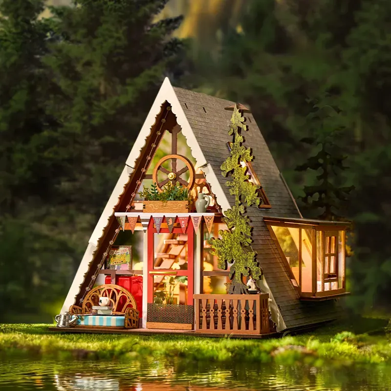 Alternative view of A-Frame Cabin