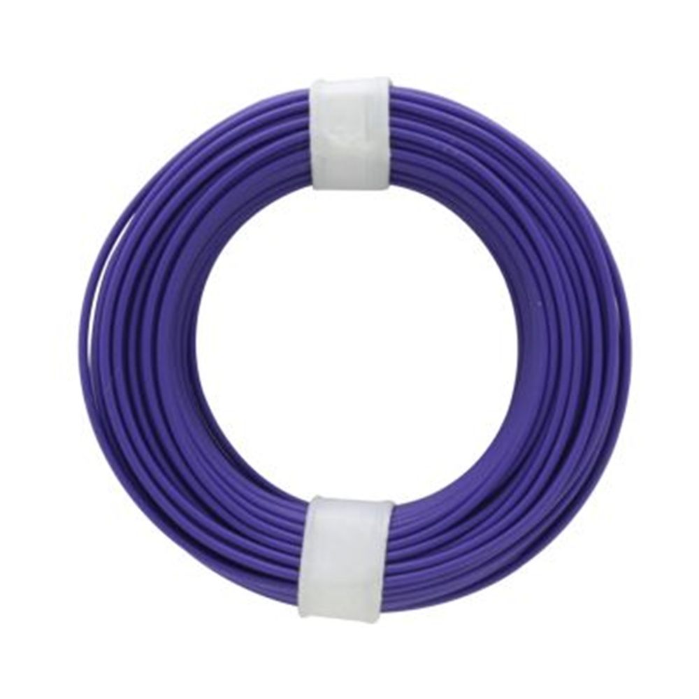 Yksisäikeinen kuparijohto 0.5mm x 10m - Violetti