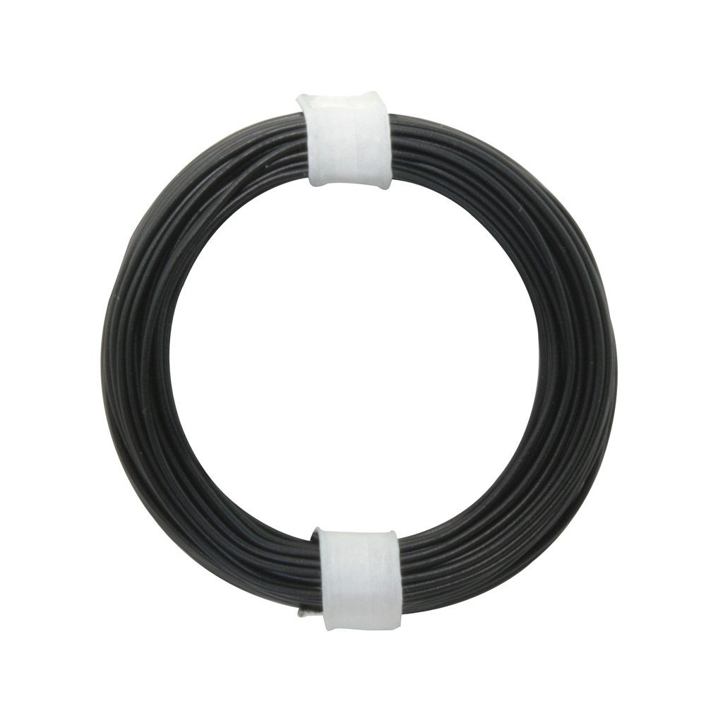 Yksisäikeinen kuparijohto 0.5mm x 10m - Musta