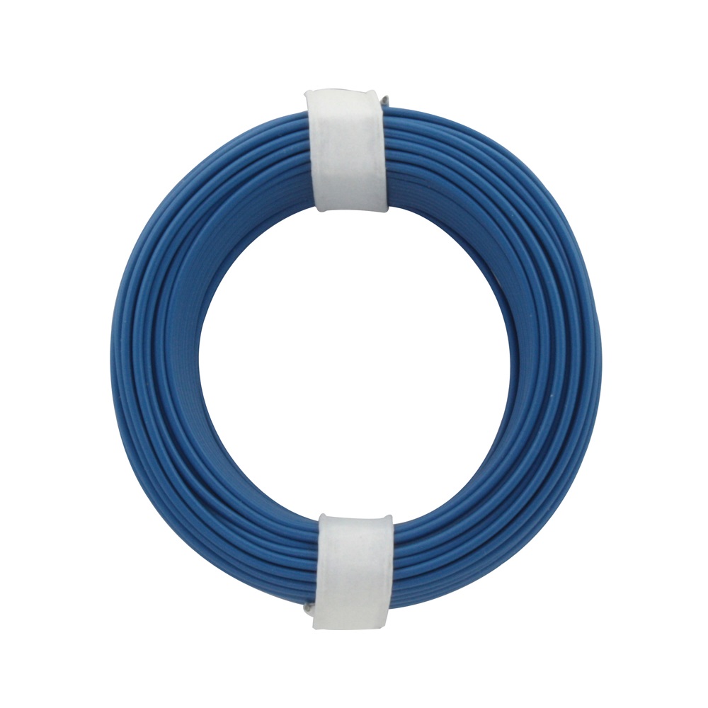 Yksisäikeinen kuparijohto 0.5mm x 10m - Sininen