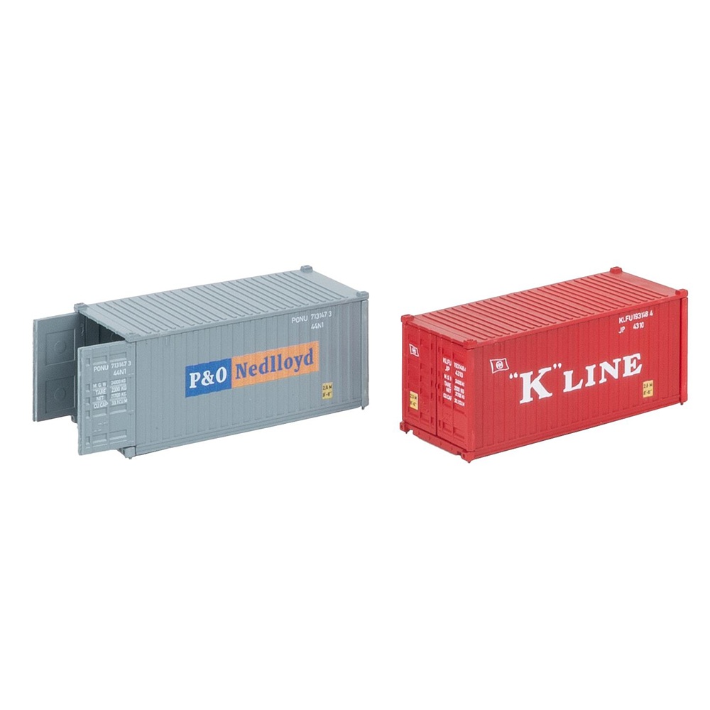 Alternative view of 20-jalkaiset rahtikontit "K-LINE, P& O" 2kpl