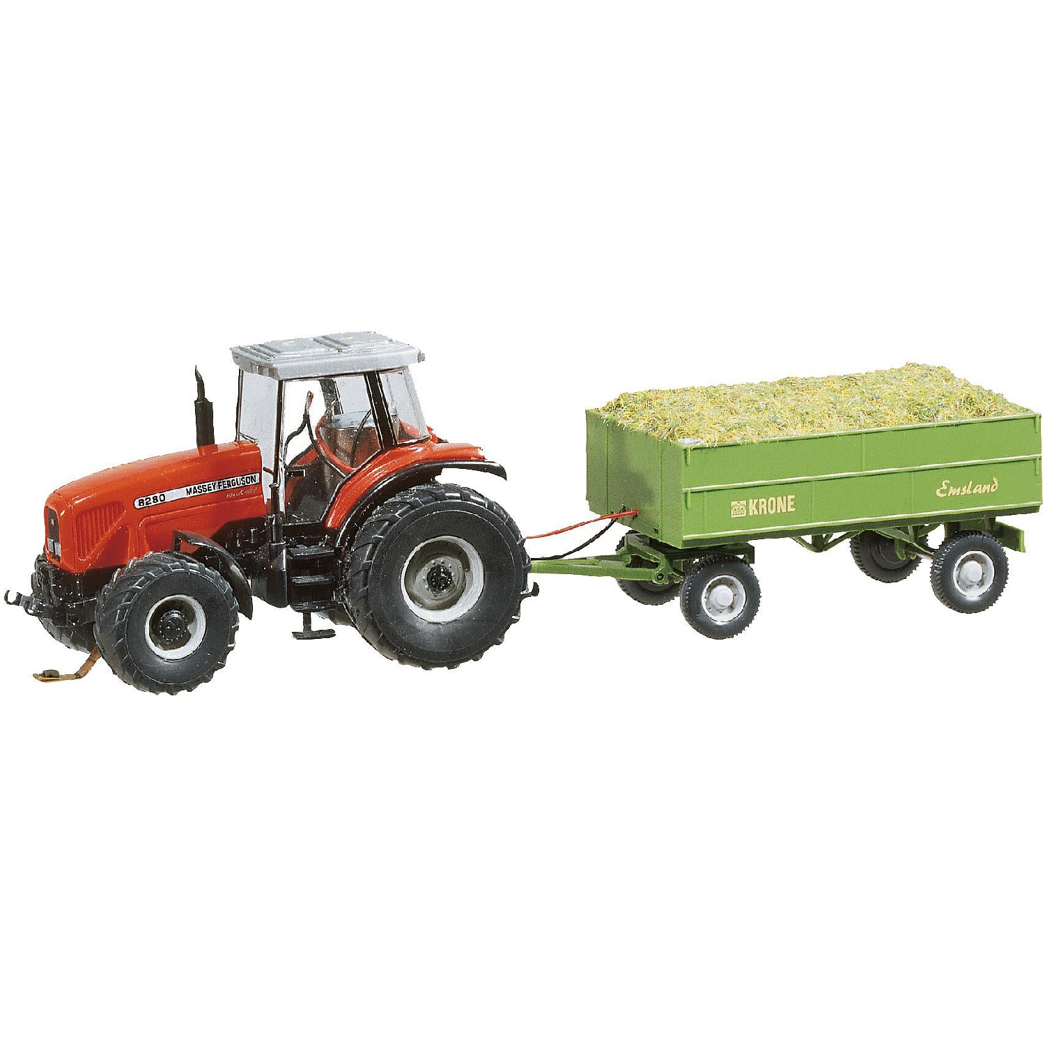 Alternative view of Faller Car System Massey Ferguson Tractor With Trailer (Wiking) H0