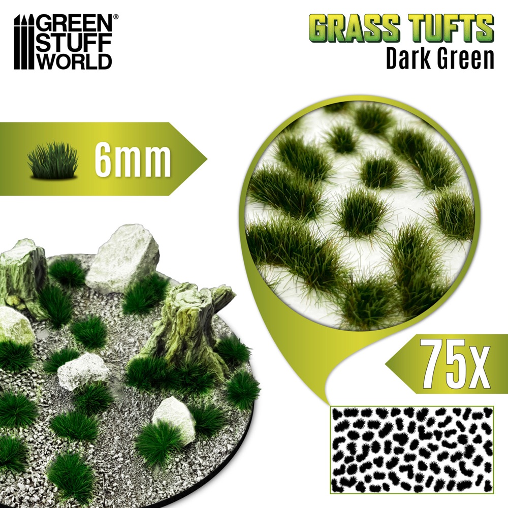 Alternative view of Static Grass Tufts -ruohotuftit - Dark Green