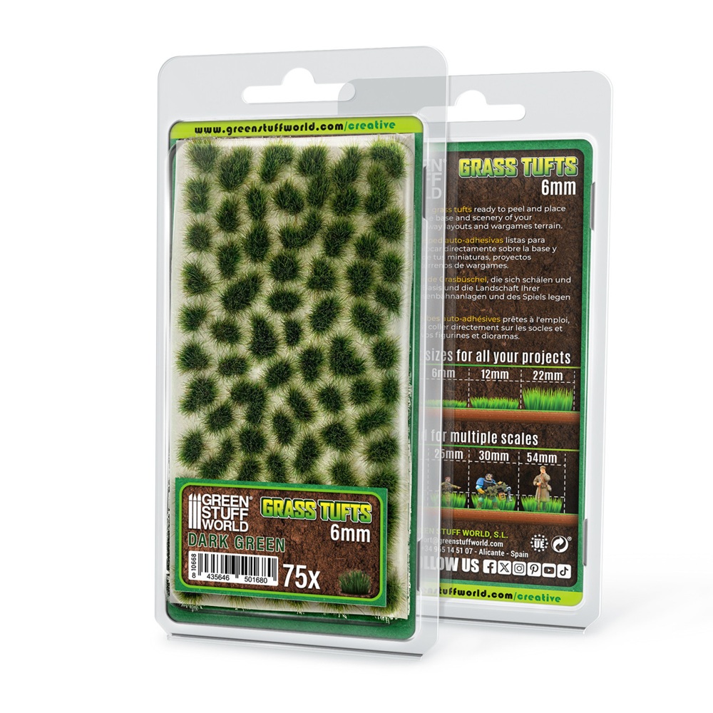 Static Grass Tufts -ruohotuftit - Dark Green