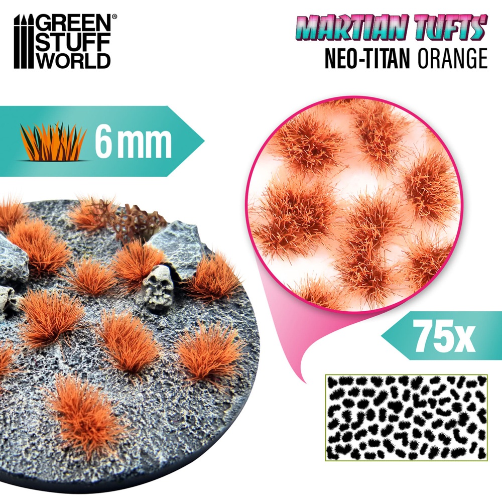 Alternative view of Martian Fluor Tufts - Neo-Titan Orange