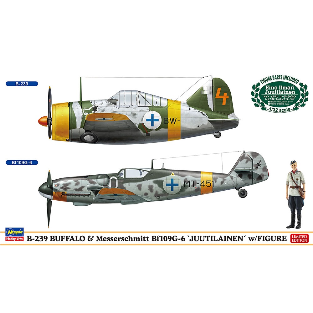 Brewster B-239 Buffalo & Messerschmitt Bf109G-6 "Juutilainen" 1:72 SUOMI