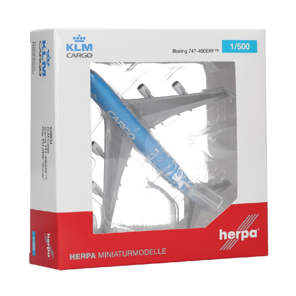 Alternative view of Boeing 747 KLM Cargo 1:500