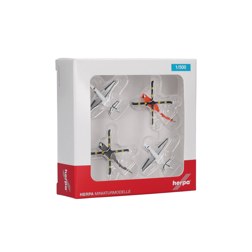 Alternative view of Helicopter and Bizjet set (2+2) 1:500