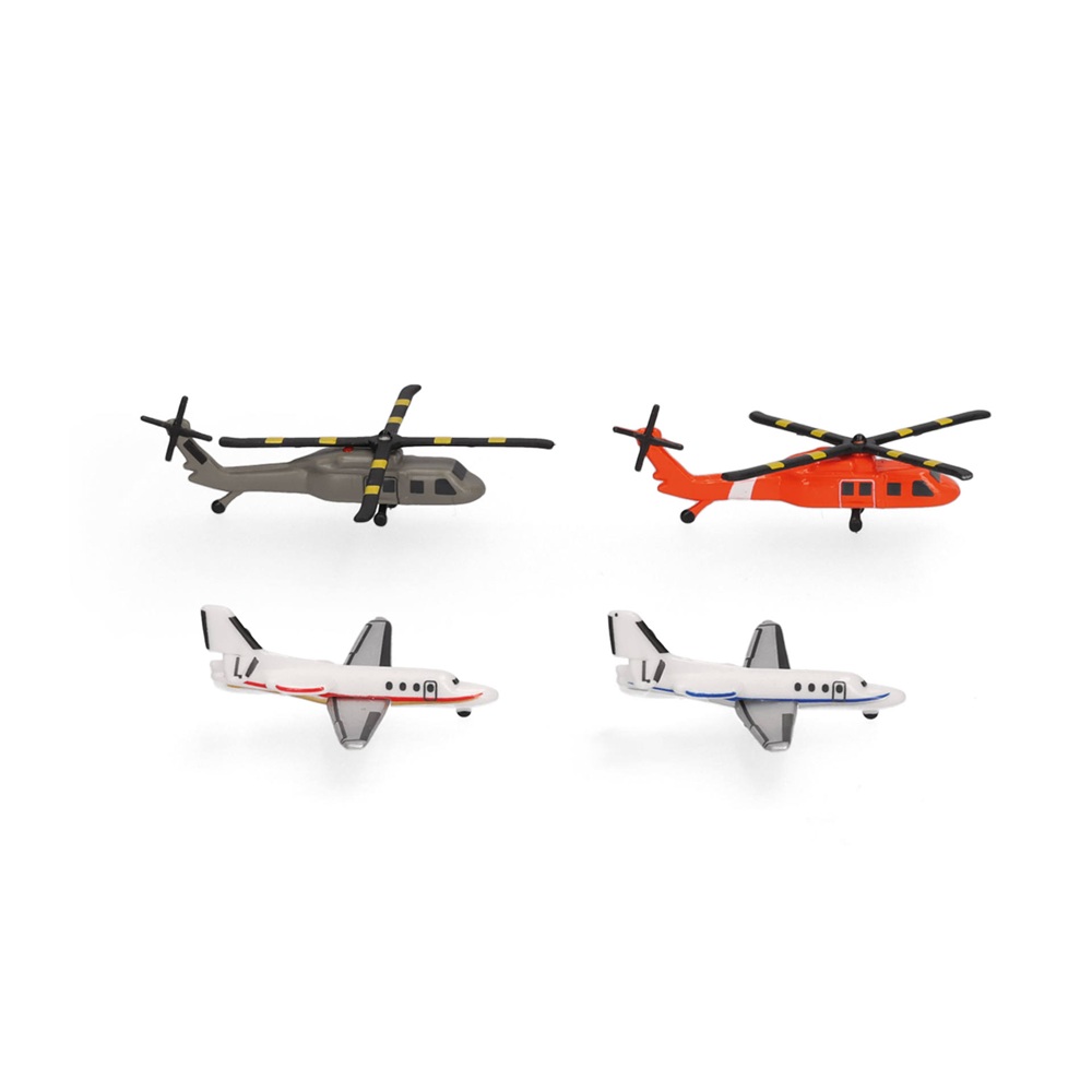 Helicopter and Bizjet set (2+2) 1:500