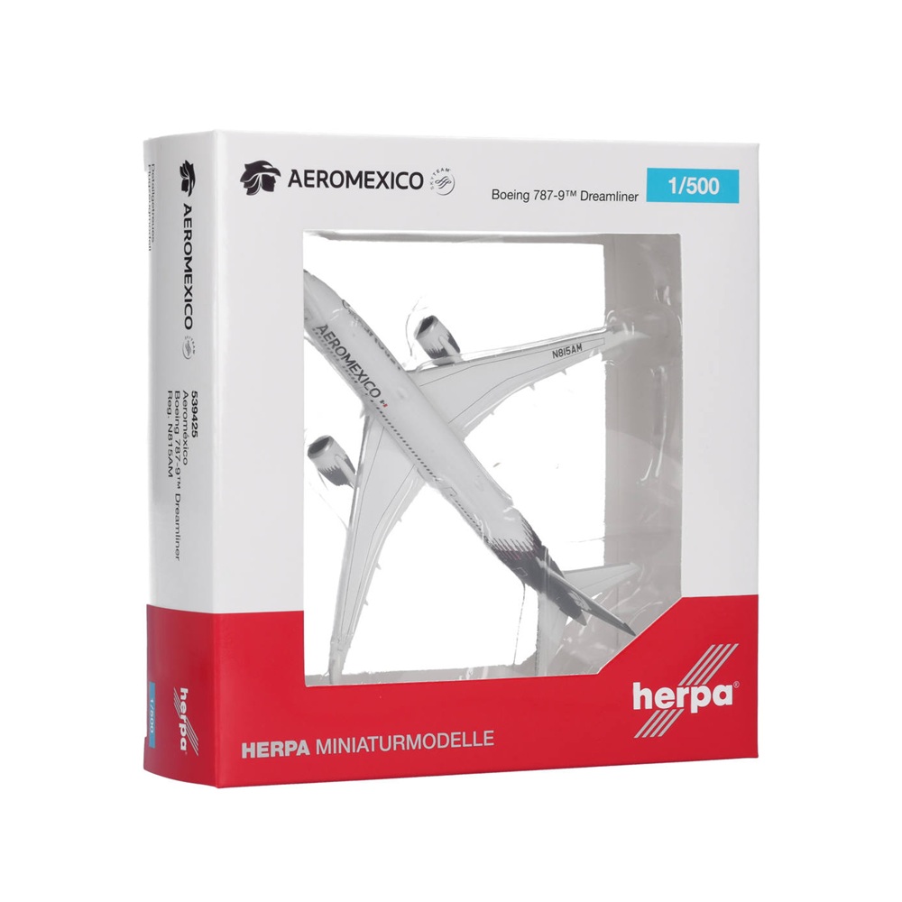 Alternative view of Boeing 787-9 Dreamliner Aeroméxico 1:500