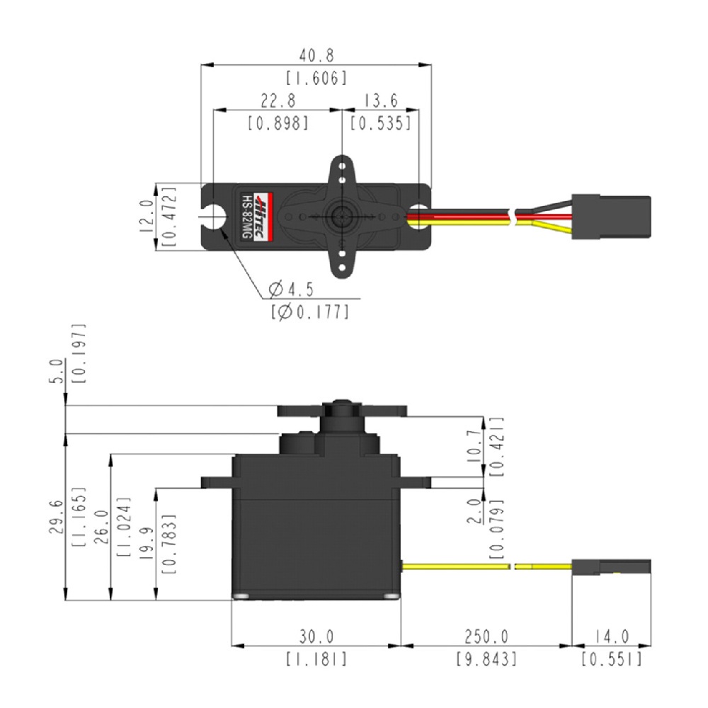 Alternative view of HS-82MG Servo