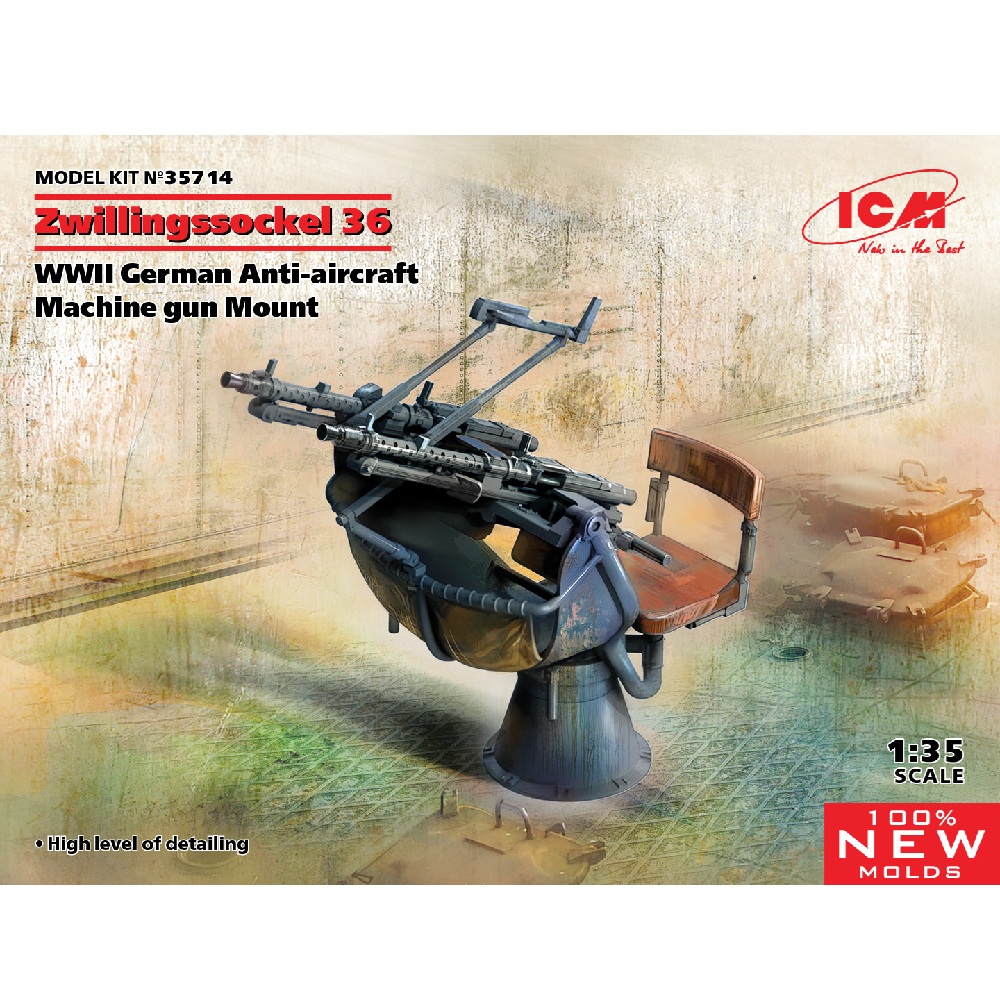 MG 34 Zwillingssockel 36 1:35