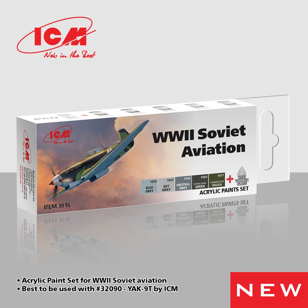 WW2 Soviet Aviation Acrylic Paint Set