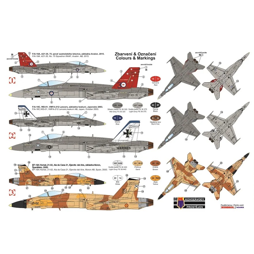 Alternative view of McDonnell Douglas F-18A/C Hornet 1:72