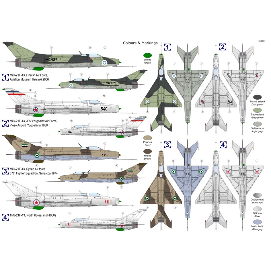 Alternative view of Mikoyan-Gurevich MiG-21F-13 Fishbed-C 1:72 SUOMI