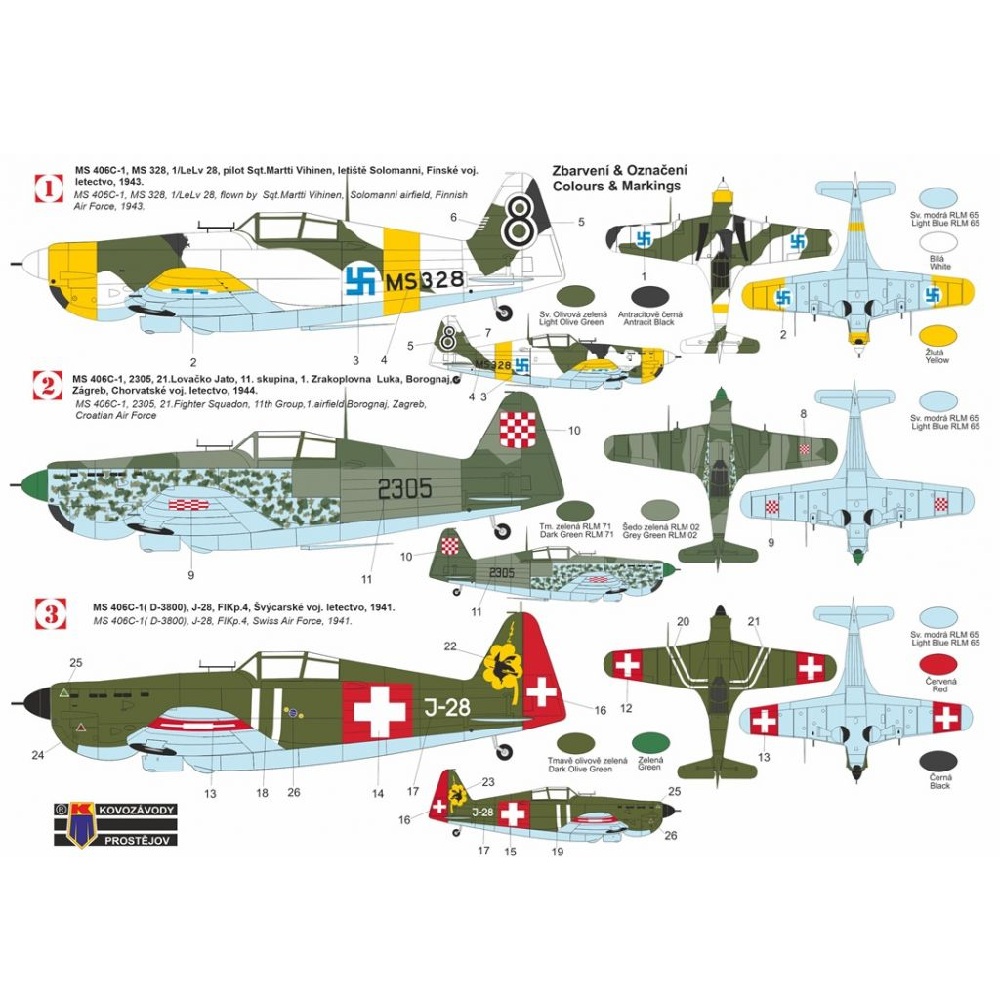 Alternative view of Morane-Saulnier M.S. 406 C1 1:48 SUOMI