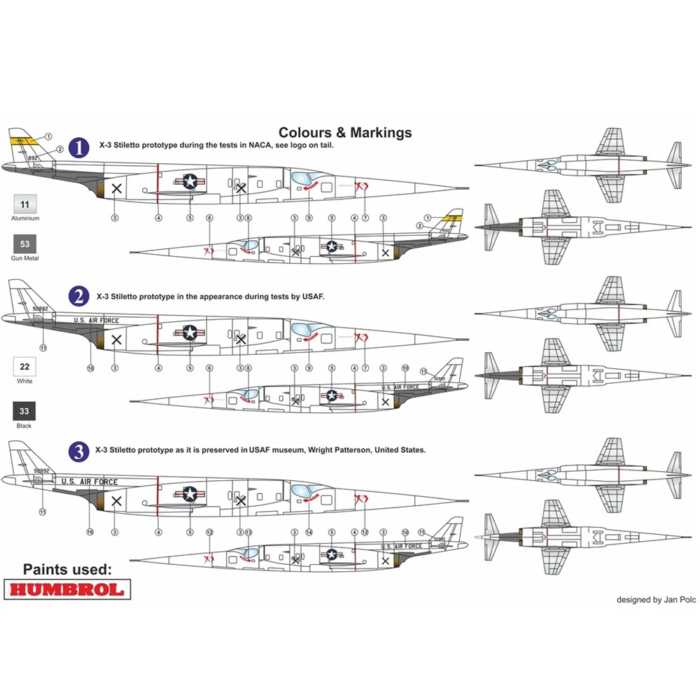 Alternative view of Douglas X-3 Stiletto Prototype 1:72