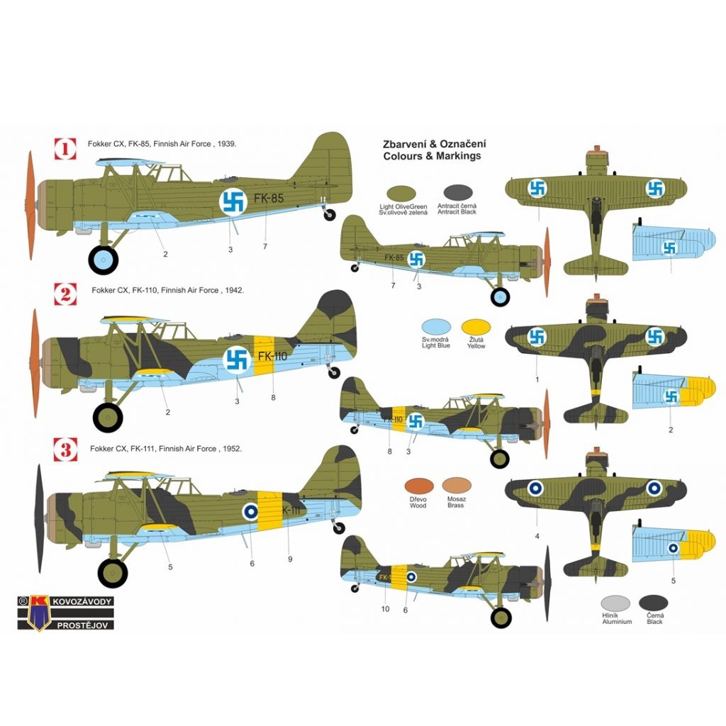 Alternative view of Fokker C.X "Pegasus Engine" 1:72 SUOMI