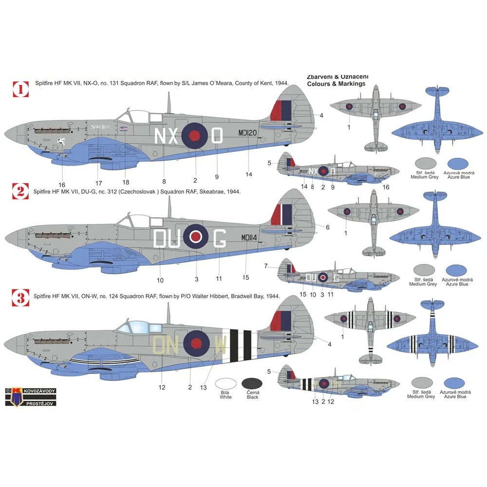 Alternative view of Supermarine Spitfire HF Mk.VII "Grey camo“ 1:72