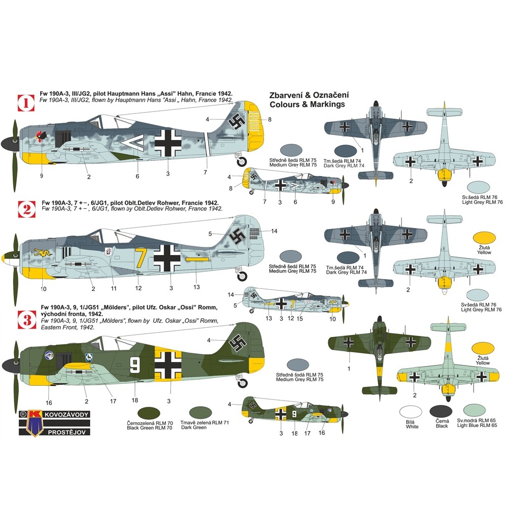 Alternative view of Focke-Wulf Fw-190A-3 Aces 1:72