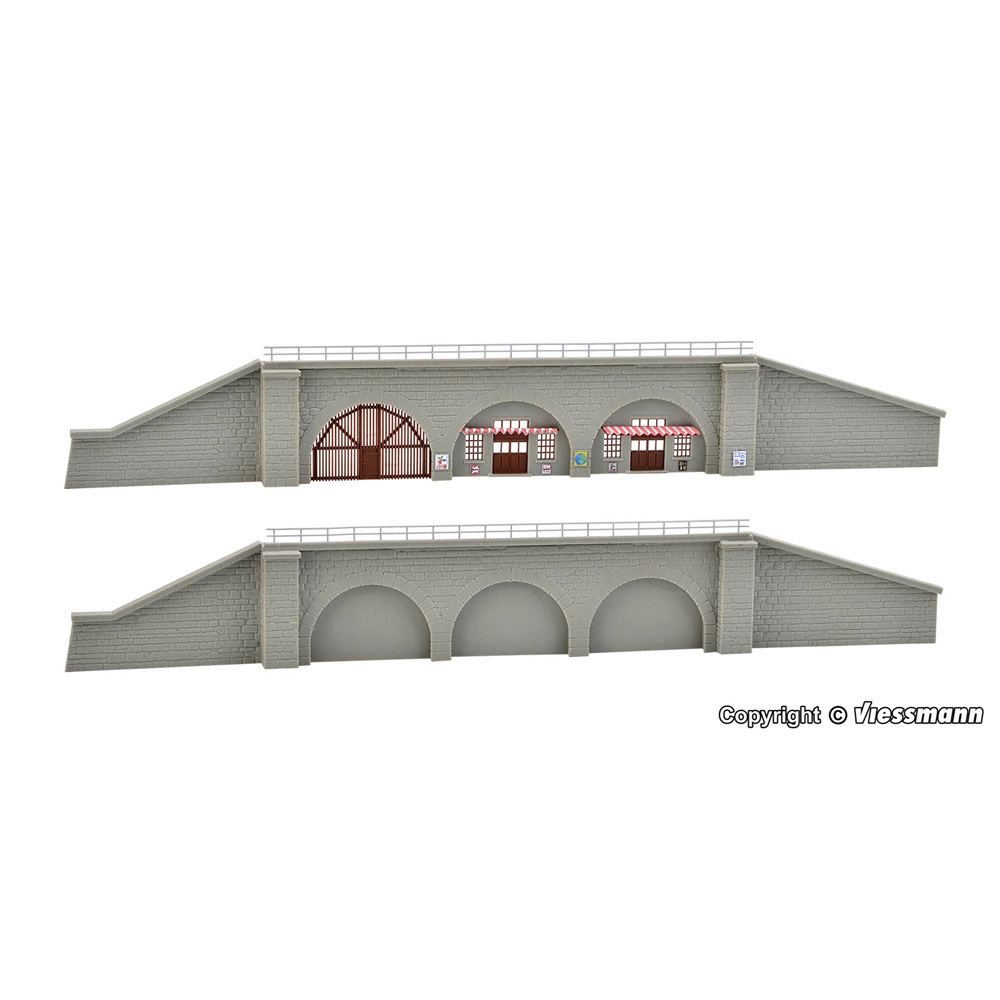 Alternative view of Railway embankment with retaining walls 2kpl N