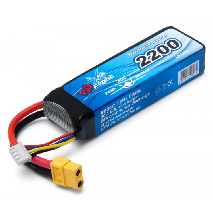 11.1V LiPo-akku 2200mAh 30C